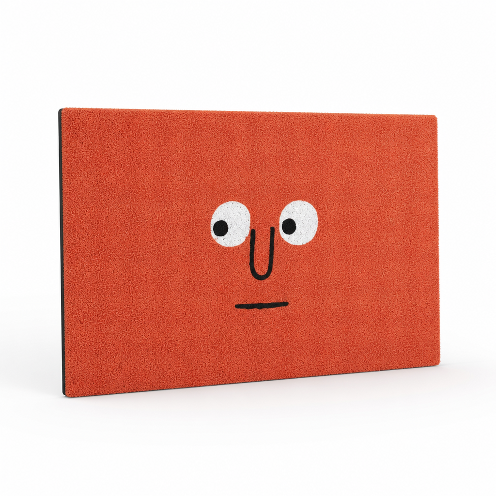 Entryway Doormat Smiley Face Water-Absorbent Non-Slip Backing