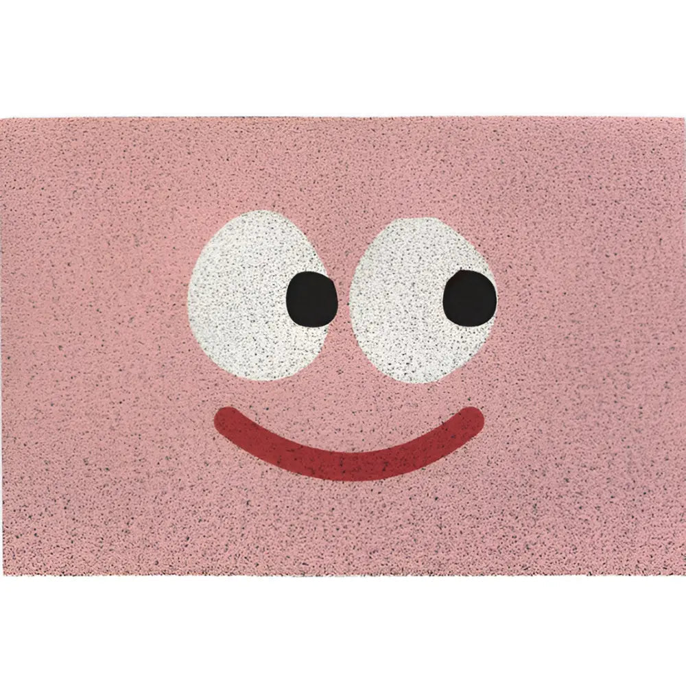 Entryway Doormat Smiley Print Non-Slip & Easy-Clean