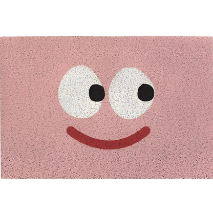 Entryway Doormat Smiley Print Non-Slip & Easy-Clean