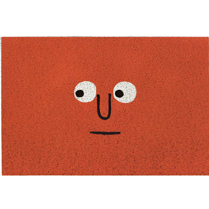 Entryway Doormat Smiley Print Non-Slip & Easy-Clean