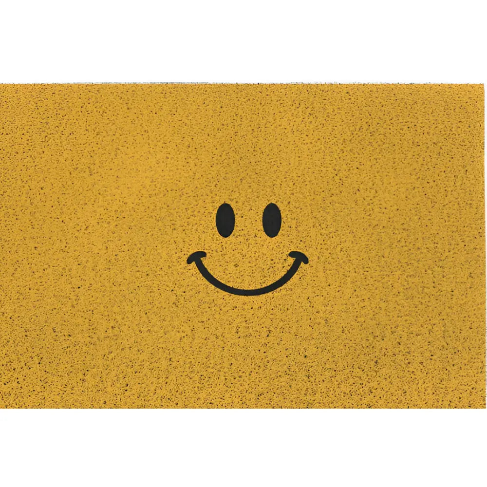 Entryway Doormat Smiley Print Non-Slip & Easy-Clean