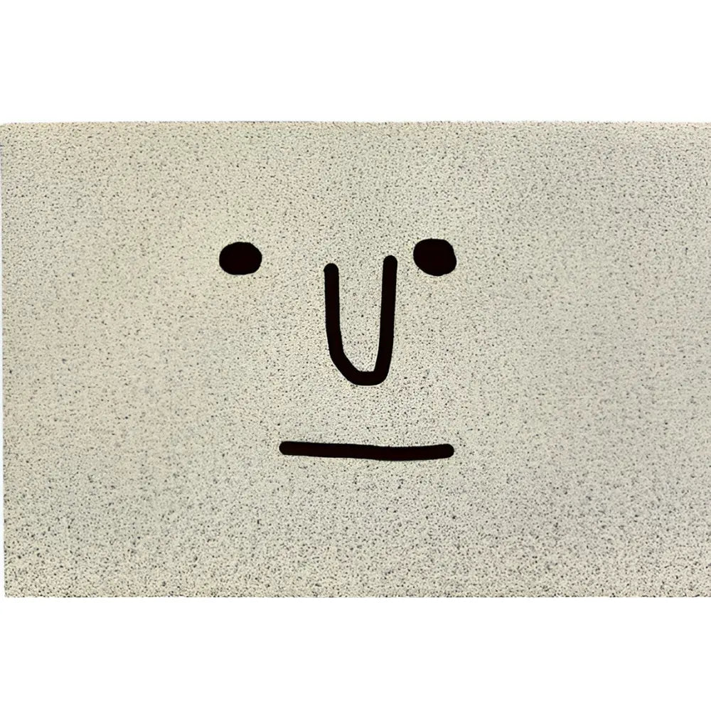 Entryway Doormat Smiley Print Non-Slip & Easy-Clean