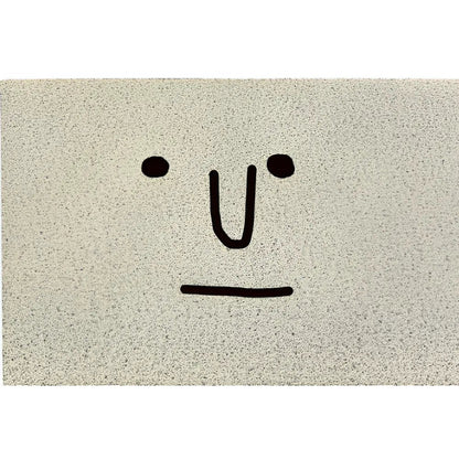 Entryway Doormat Smiley Print Non-Slip & Easy-Clean