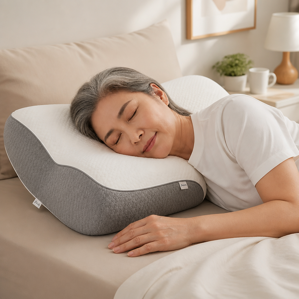 Ergonomic Memory Foam Neck Pillow (Ear Recess)