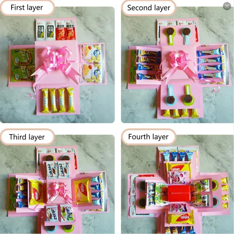 Exploding Gift Box Five-Layer Sturdy Cardboard
