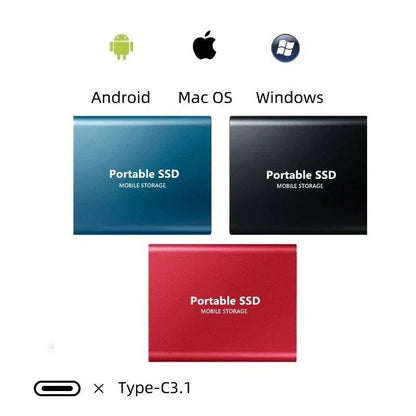 External SSD 128GB High-Speed USB-C Aluminum Casing