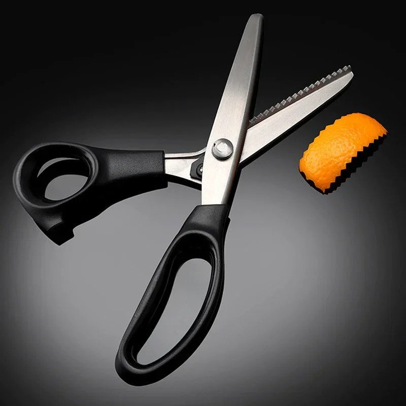 Fabric Scissors Non-Slip Zigzag Carbon Steel & Ergonomic Handle
