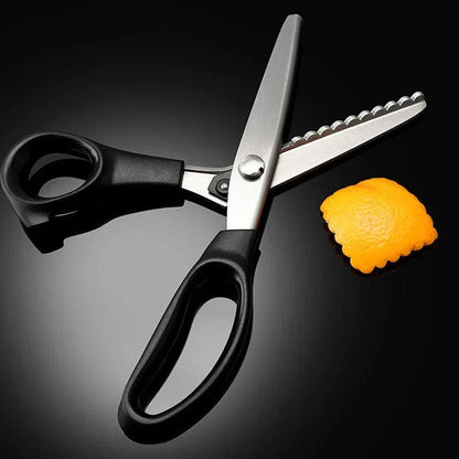 Fabric Scissors Non-Slip Zigzag Carbon Steel & Ergonomic Handle