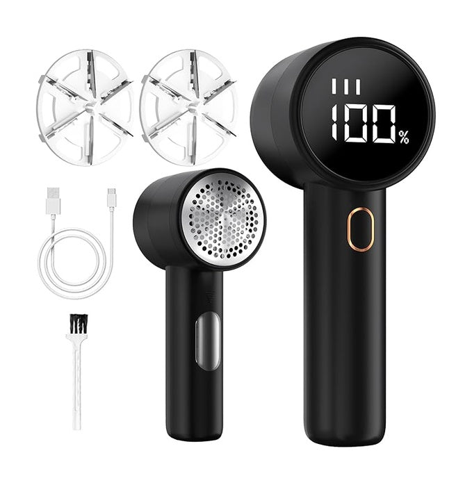 Fabric Shaver LED Display 3-Speed USB-C Rechargeable