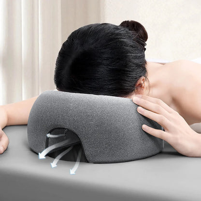 Face Pillow Memory Foam Central Cutout Removable Cover