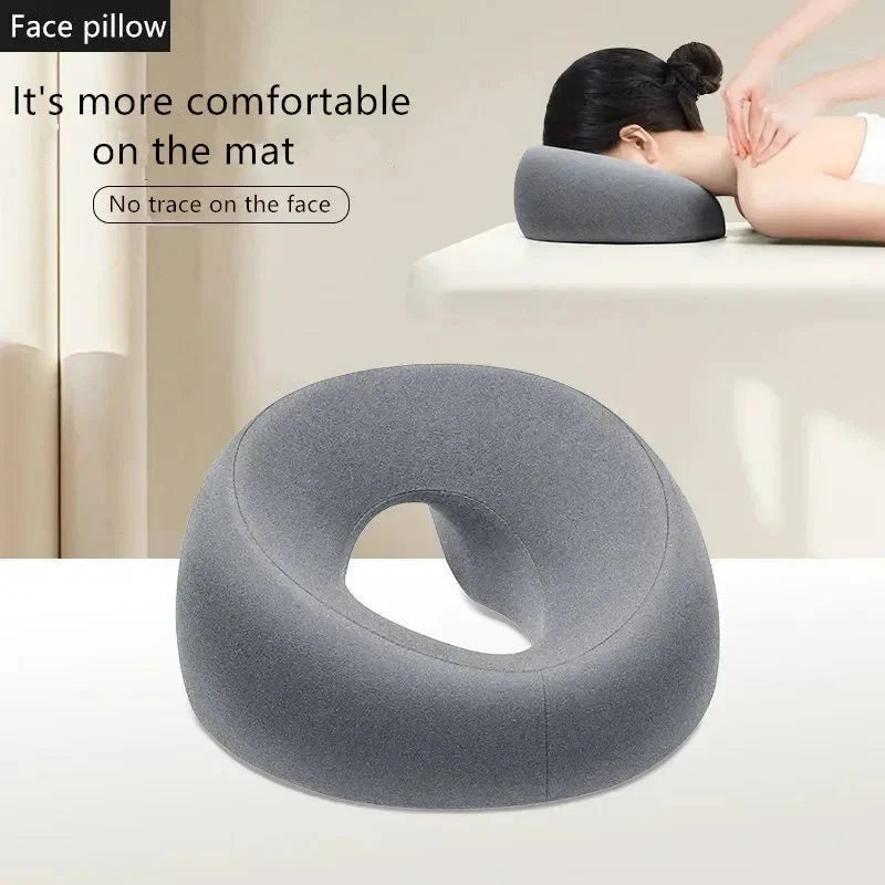Face Pillow Memory Foam Central Cutout Removable Cover