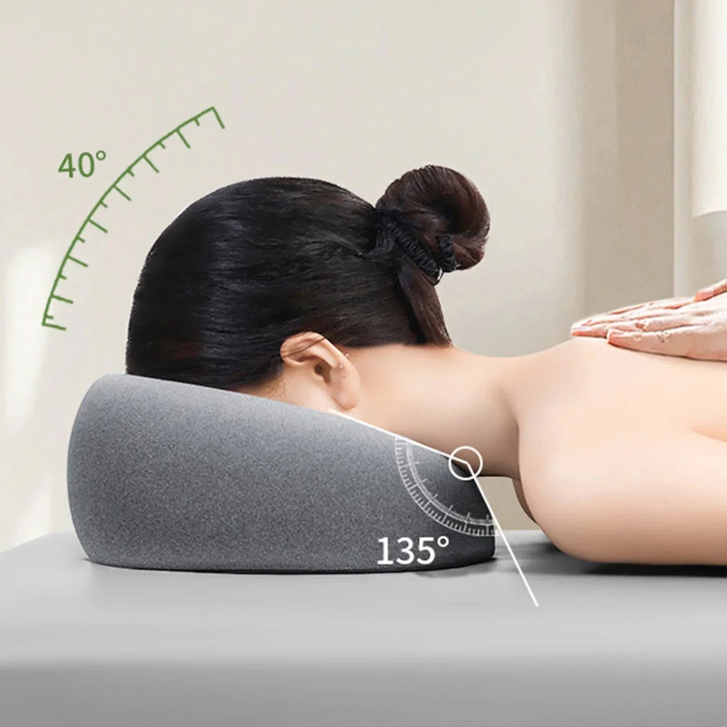 Face Pillow Memory Foam Central Cutout Removable Cover