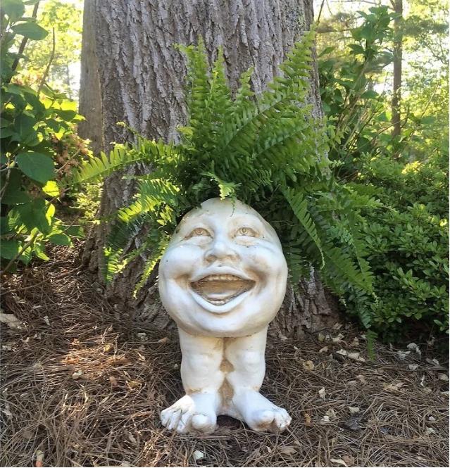 Face Planter Hand-Painted Resin Integrated Drainage UV-Resistant