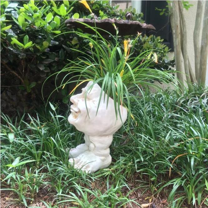 Face Planter Hand-Painted Resin Integrated Drainage UV-Resistant