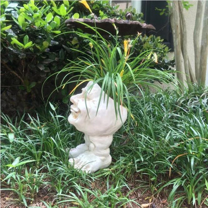 Face Planter Hand-Painted Resin Integrated Drainage UV-Resistant