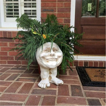 Face Planter Hand-Painted Resin Integrated Drainage UV-Resistant