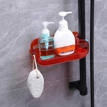 Faucet Organizer One-Button Clamp Elevated Drainage