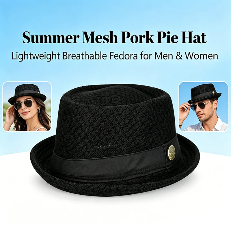 Fedora Hat Breathable Mesh Moisture-Wicking Band