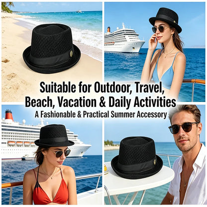 Fedora Hat Breathable Mesh Moisture-Wicking Band