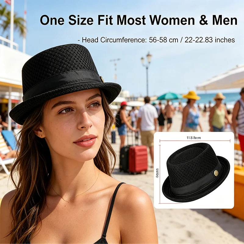 Fedora Hat Breathable Mesh Moisture-Wicking Band
