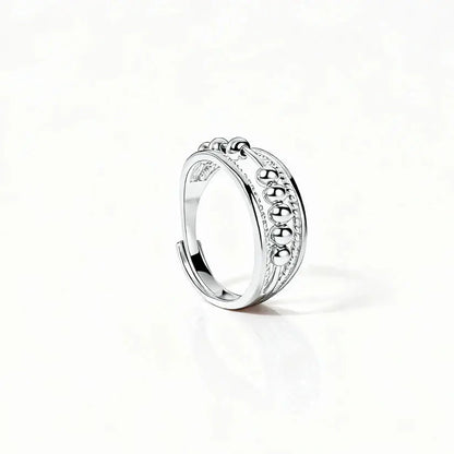 Fidget Ring Silent Rotating Band Adjustable Stainless Steel