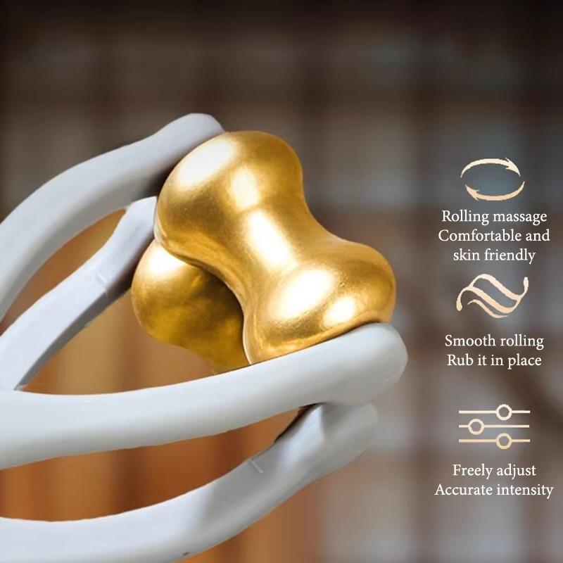 Finger Massager Brass Rollers & Ergonomic Handle