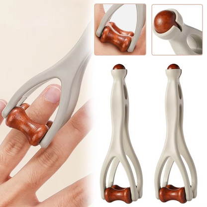 Finger Massager Brass Rollers & Ergonomic Handle