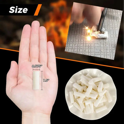 Fire Starter Sticks Wax-Coated & Waterproof Set of 60