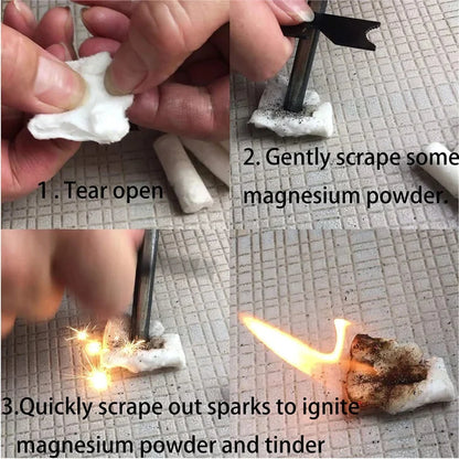 Fire Starter Sticks Wax-Coated & Waterproof Set of 60
