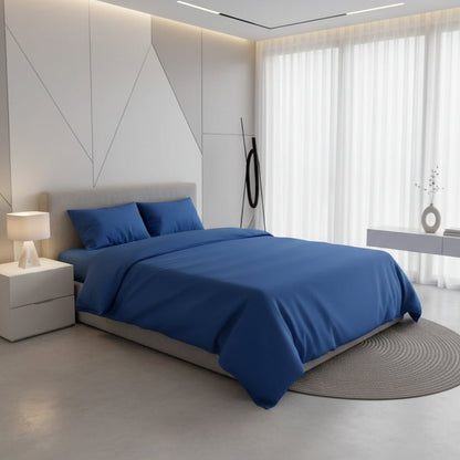 Fitted Bed Sheet 100% Cotton Satin All-Around Elastic