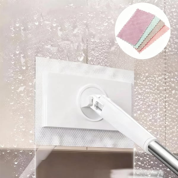 Flat Mop Touch-Free Slide-Pull 360° Swivel Stainless Steel Handle