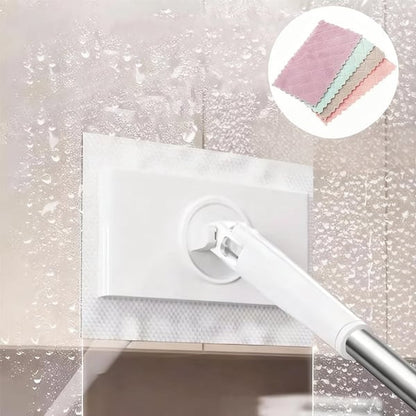 Flat Mop Touch-Free Slide-Pull 360° Swivel Stainless Steel Handle