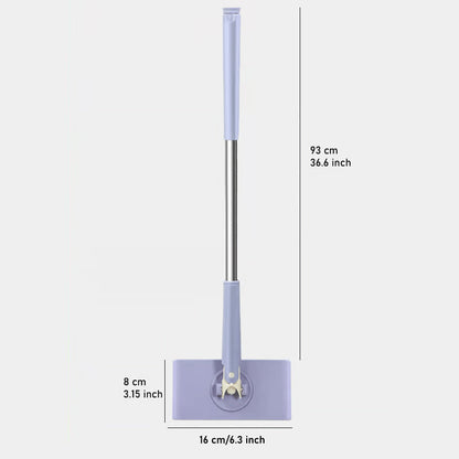 Flat Mop Touch-Free Slide-Pull 360° Swivel Stainless Steel Handle