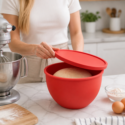Flexible Food-Grade Silicone Mixing Bowl Insert (With Lid, Fits 9.45 In Bowls)