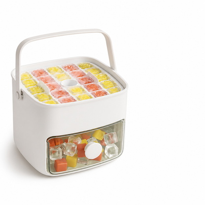 Flexible Push-Out Ice Cube Tray (Integrated Storage Box)