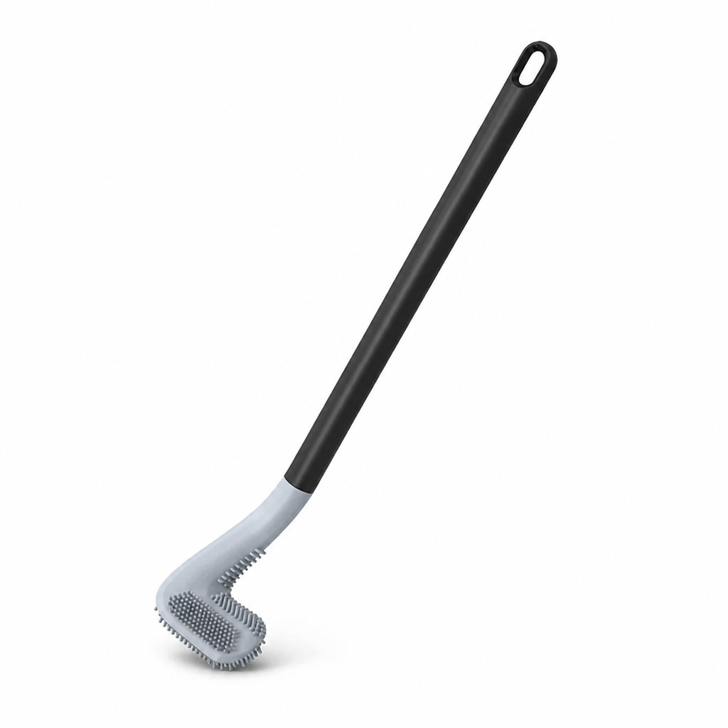 Flexible Silicone Toilet Brush (Self-Adhesive Wall Mount)