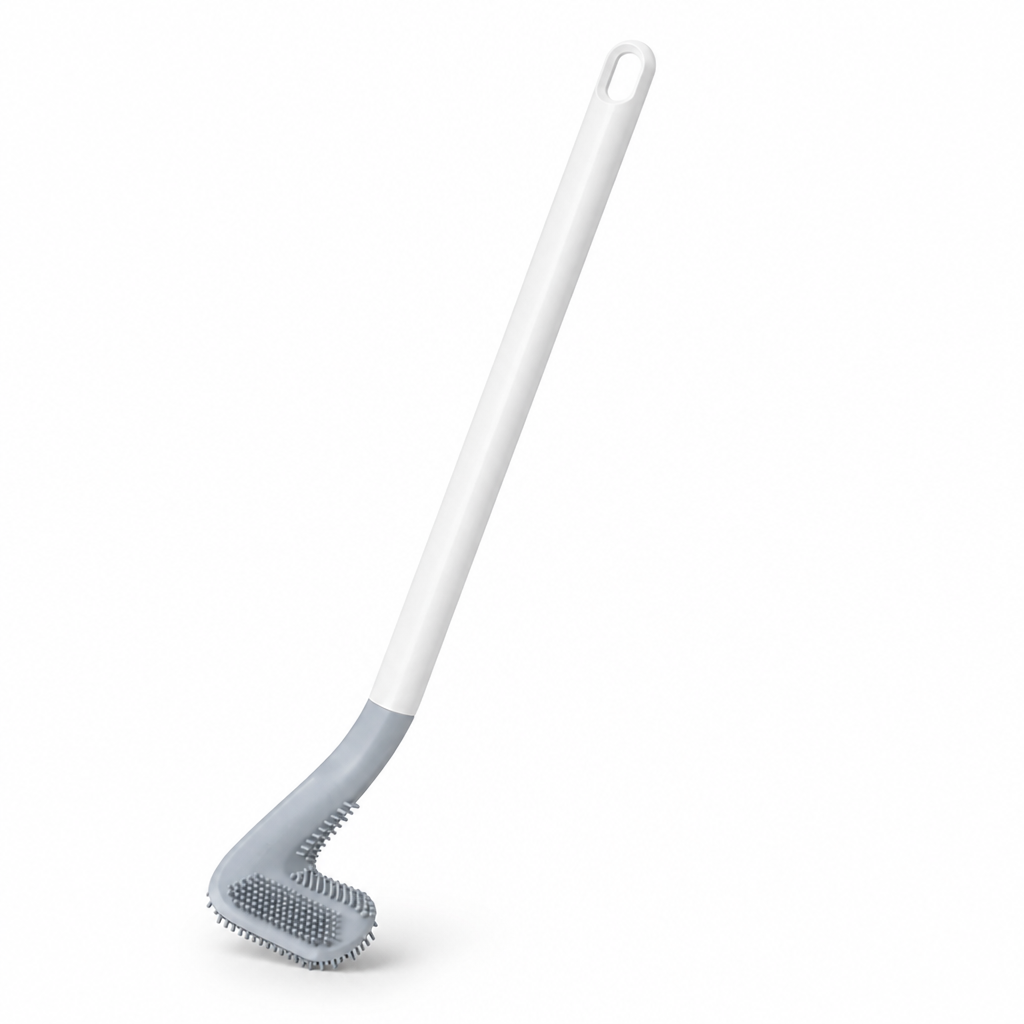 Flexible Silicone Toilet Brush (Self-Adhesive Wall Mount)