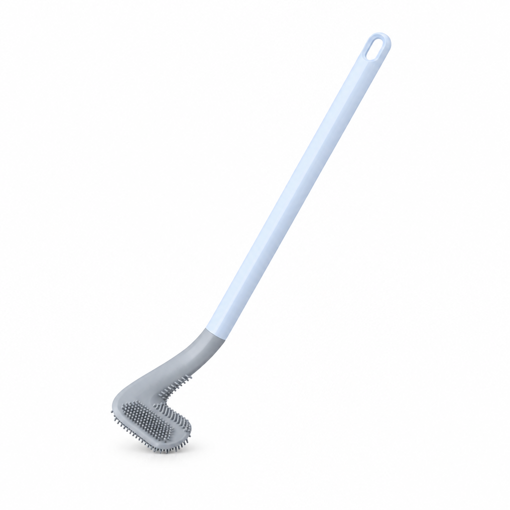 Flexible Silicone Toilet Brush (Self-Adhesive Wall Mount)