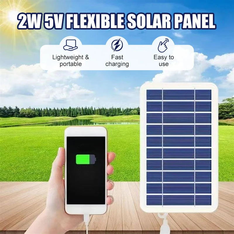Flexible Solar Panel Bendable Weatherproof 5V USB Output