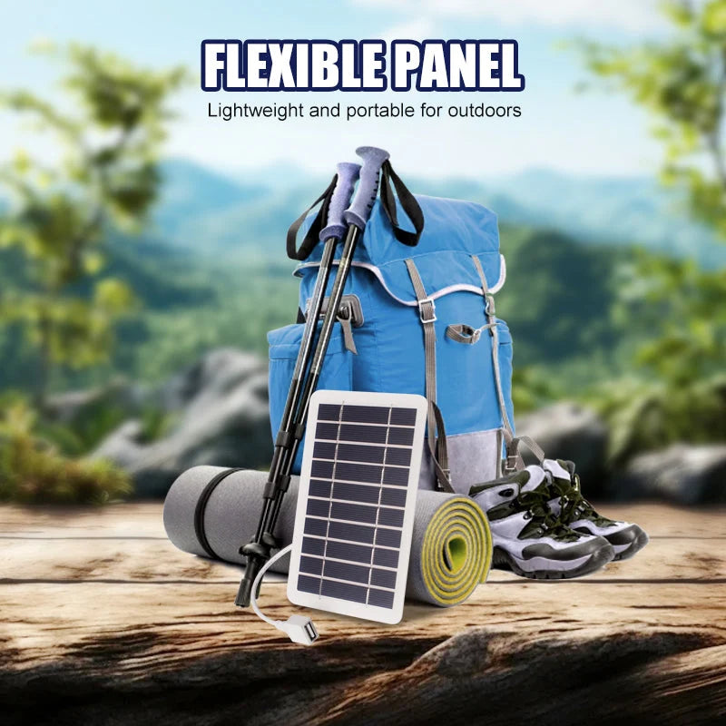 Flexible Solar Panel Bendable Weatherproof 5V USB Output