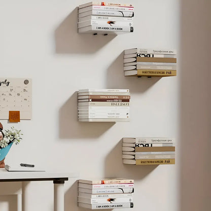 Floating Bookshelf Hidden Bracket & Painted Iron