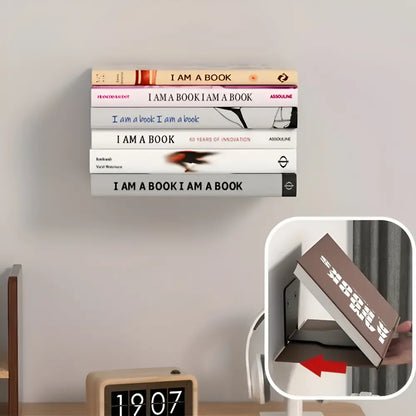Floating Bookshelf Hidden Bracket & Painted Iron