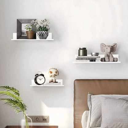 Floating Wall Shelf Concealed Mount Powder-Coated Metal