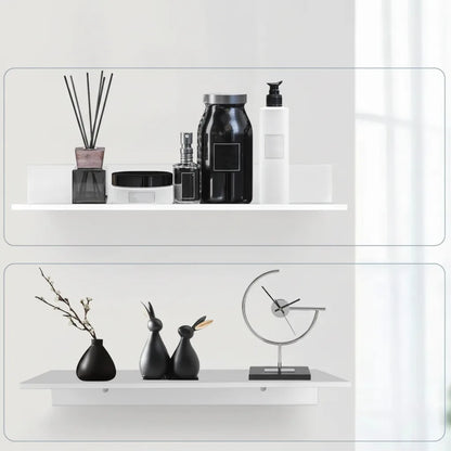 Floating Wall Shelf Concealed Mount Powder-Coated Metal