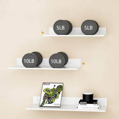 Floating Wall Shelf Concealed Mount Powder-Coated Metal