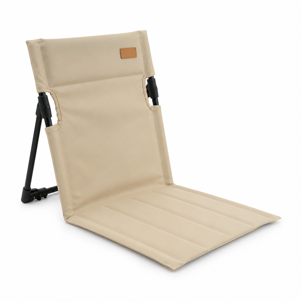 Floor Chair Foldable Adjustable Backrest Padded Oxford Fabric