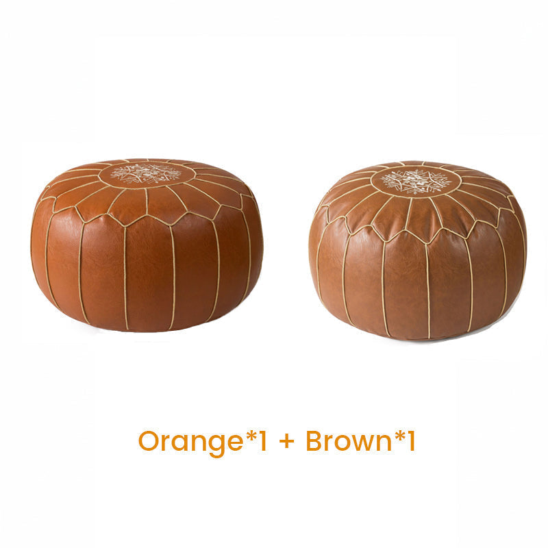 Floor Cushion Water-Resistant Faux Leather Hidden Storage & Handle