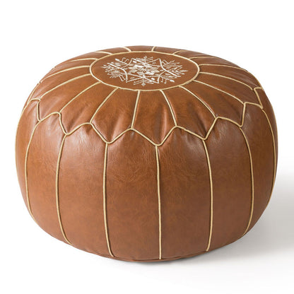 Floor Cushion Water-Resistant Faux Leather Hidden Storage & Handle