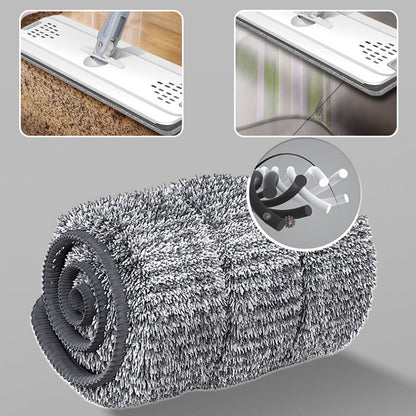 Floor Mop Two-Compartment Bucket Self-Wringing 360 Degree Microfiber