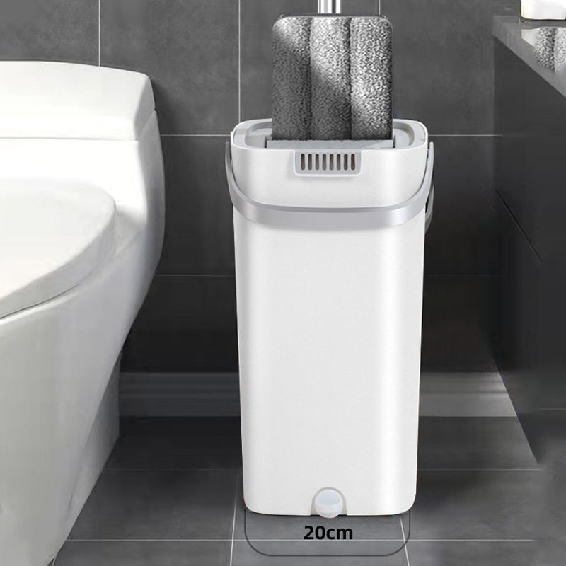 Floor Mop Two-Compartment Bucket Self-Wringing 360 Degree Microfiber